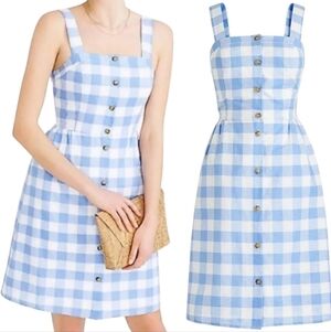NWT J Crew Button-front dress in linen-cotton